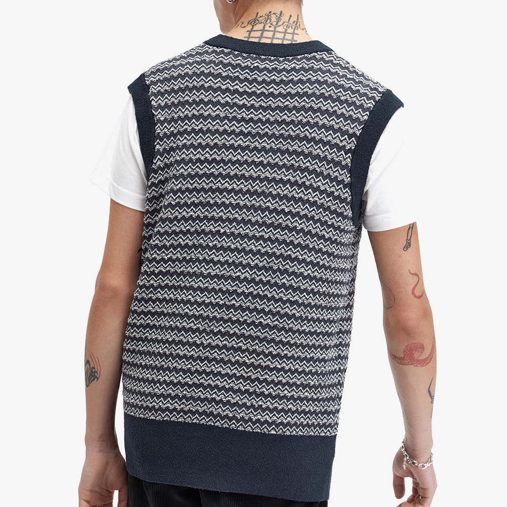 프레드페리 부클 자카드 베스트 네이비(Fred Perry Boucle Jacquard Vest Navy) - 4