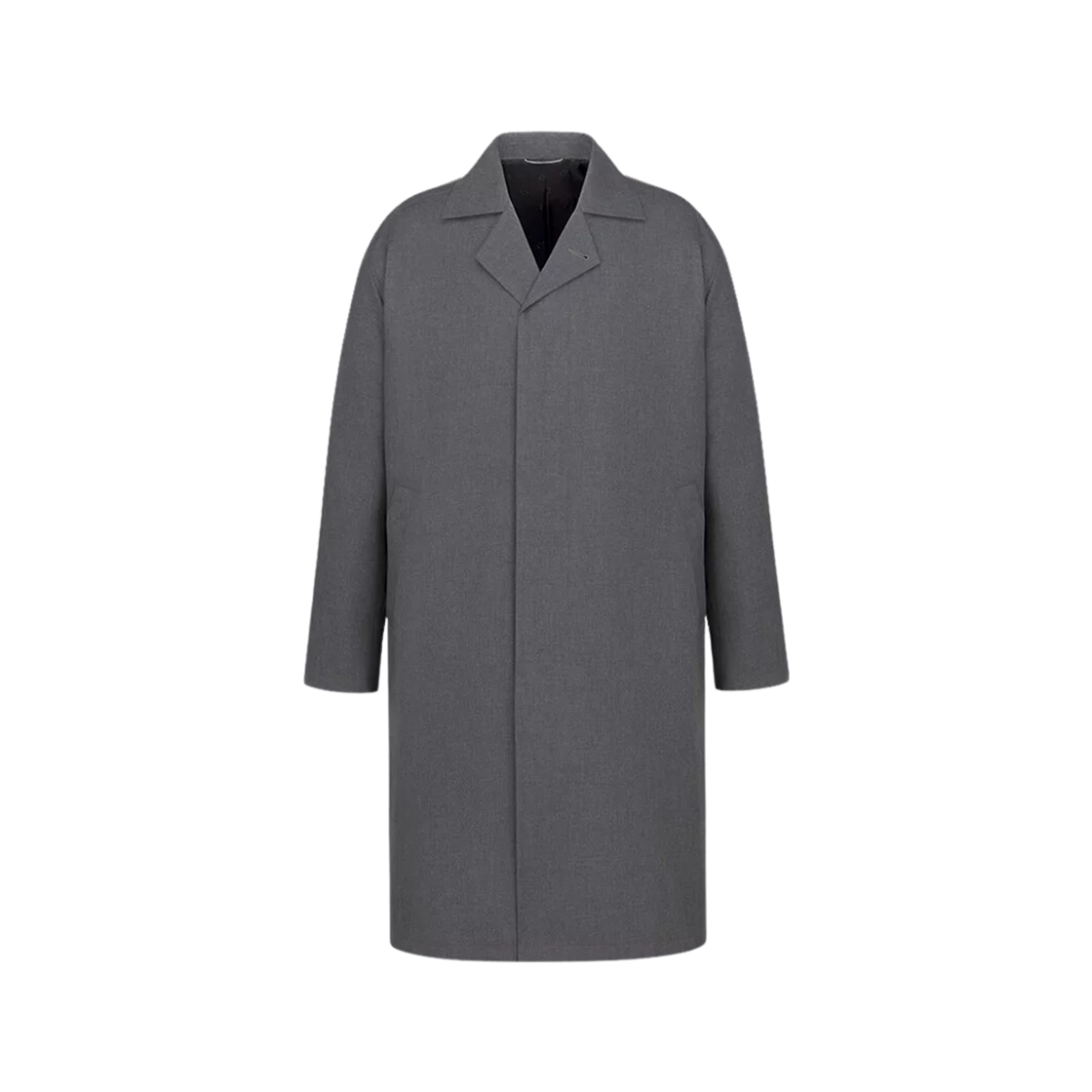 Dior Cotton and Silk Coat with Rear Martingale Belt Gray 상세 이미지 1