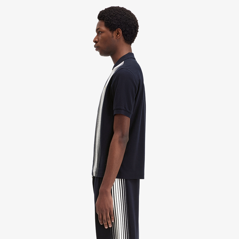 프레드페리 옴브레 스트라이프 집 스루 폴로 셔츠 네이비(Fred Perry Ombre Stripe Zip Through Polo Navy) - 3