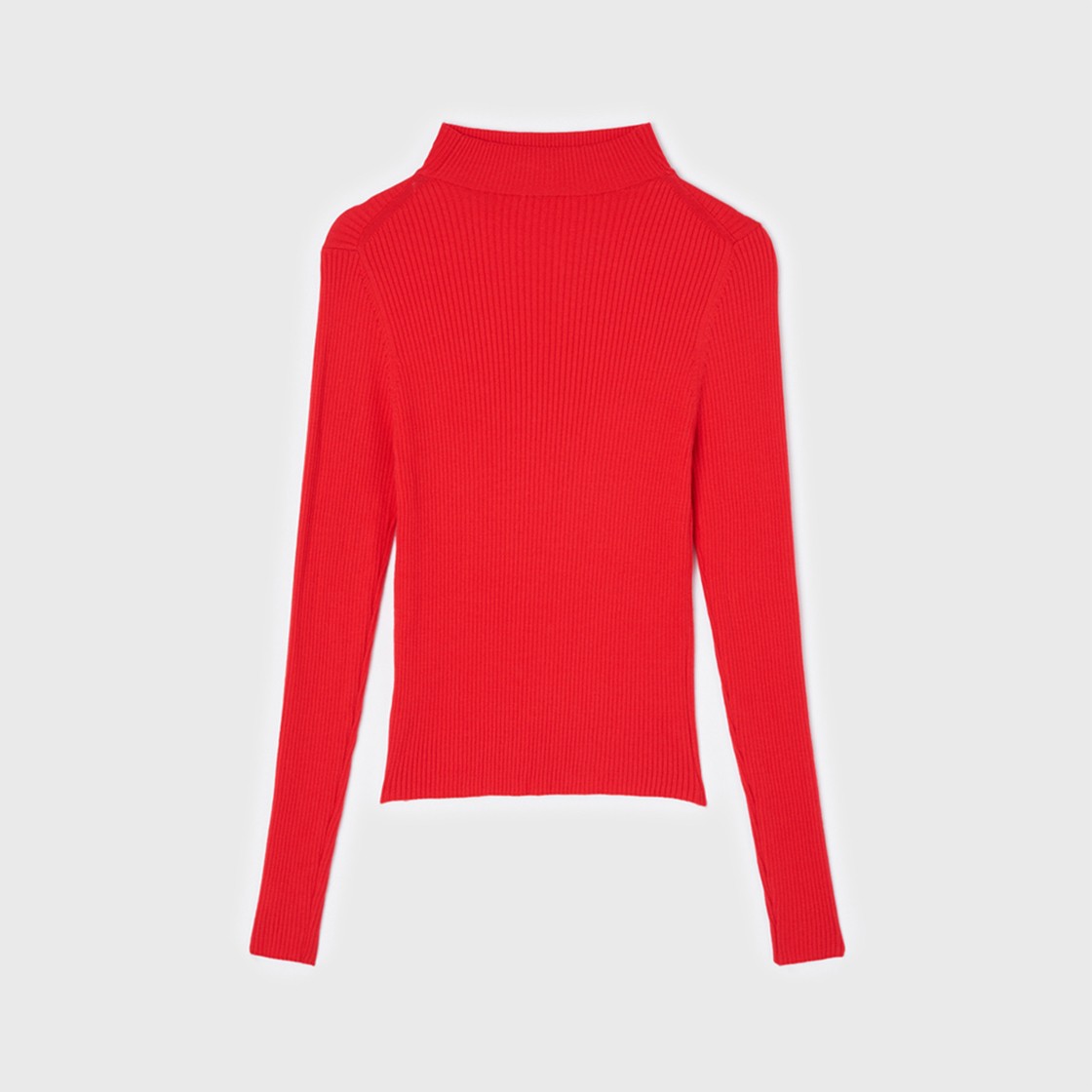 Yunse V Turtle Neck Knit Red 상세 이미지 2