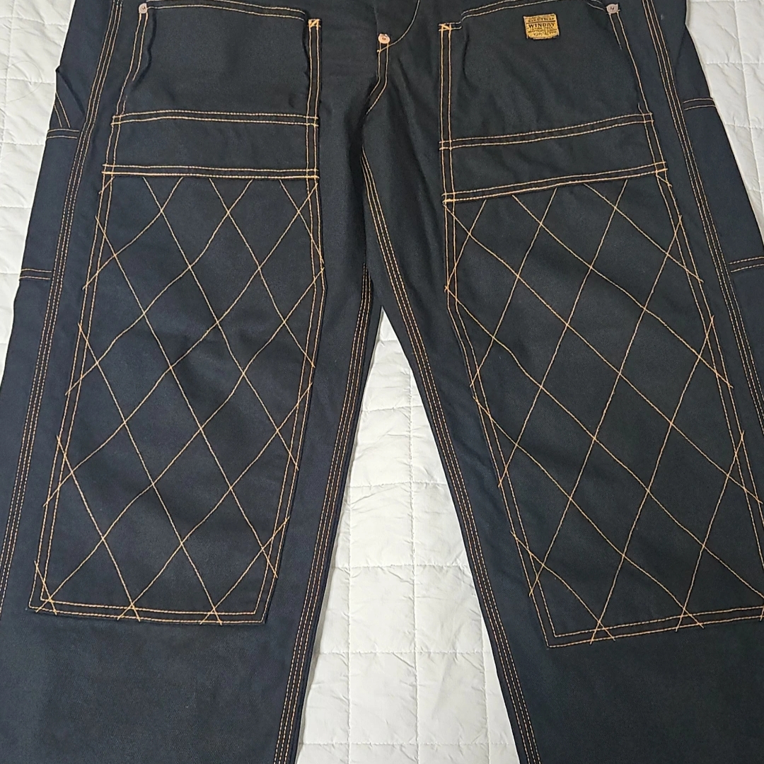 Kapital Thin Canvas Lumber Pants Black, Kapital Ripstop Aviator Suit Cut Pants Khaki 착용 스타일 - 1