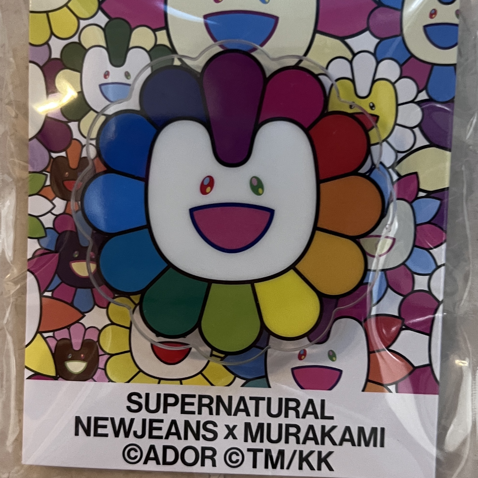NewJeans x Murakami Acrylic Smarttok Flower 착용 스타일