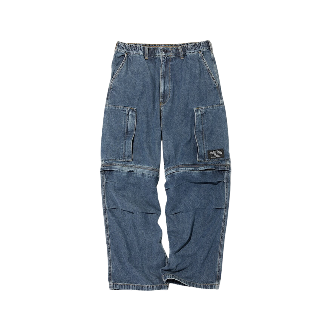 【GU x Undercover Denim】 Convertible Wide Cargo Pants GU x 언더커버 데님 컨버터블 와이드 카고 팬츠 블루 - JP | GU