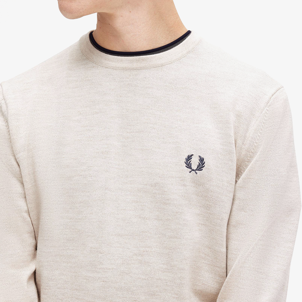 프레드페리 클래식 크루넥 메리노울 니트 포리지말(Fred Perry Classic Crew Neck Knit Porridge Marl) - 5