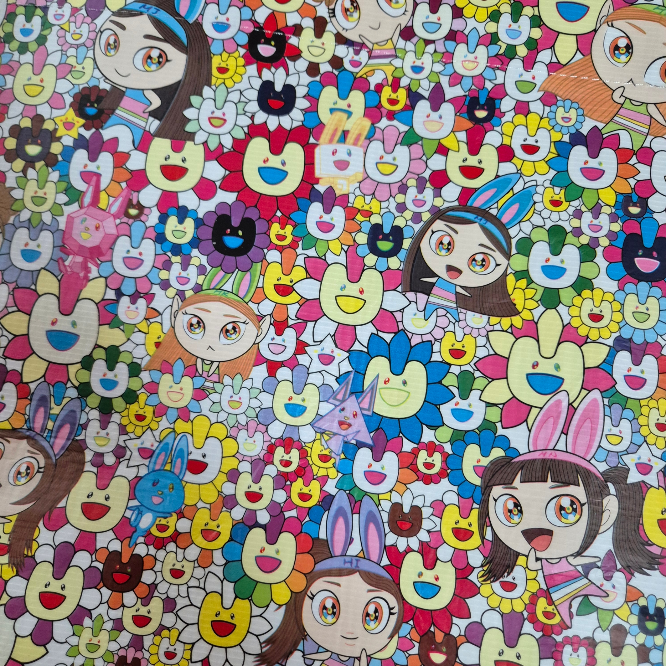 NewJeans x Murakami Metal Keyring Flower, NewJeans x Murakami Medium Reusable Bag 착용 스타일 - 3