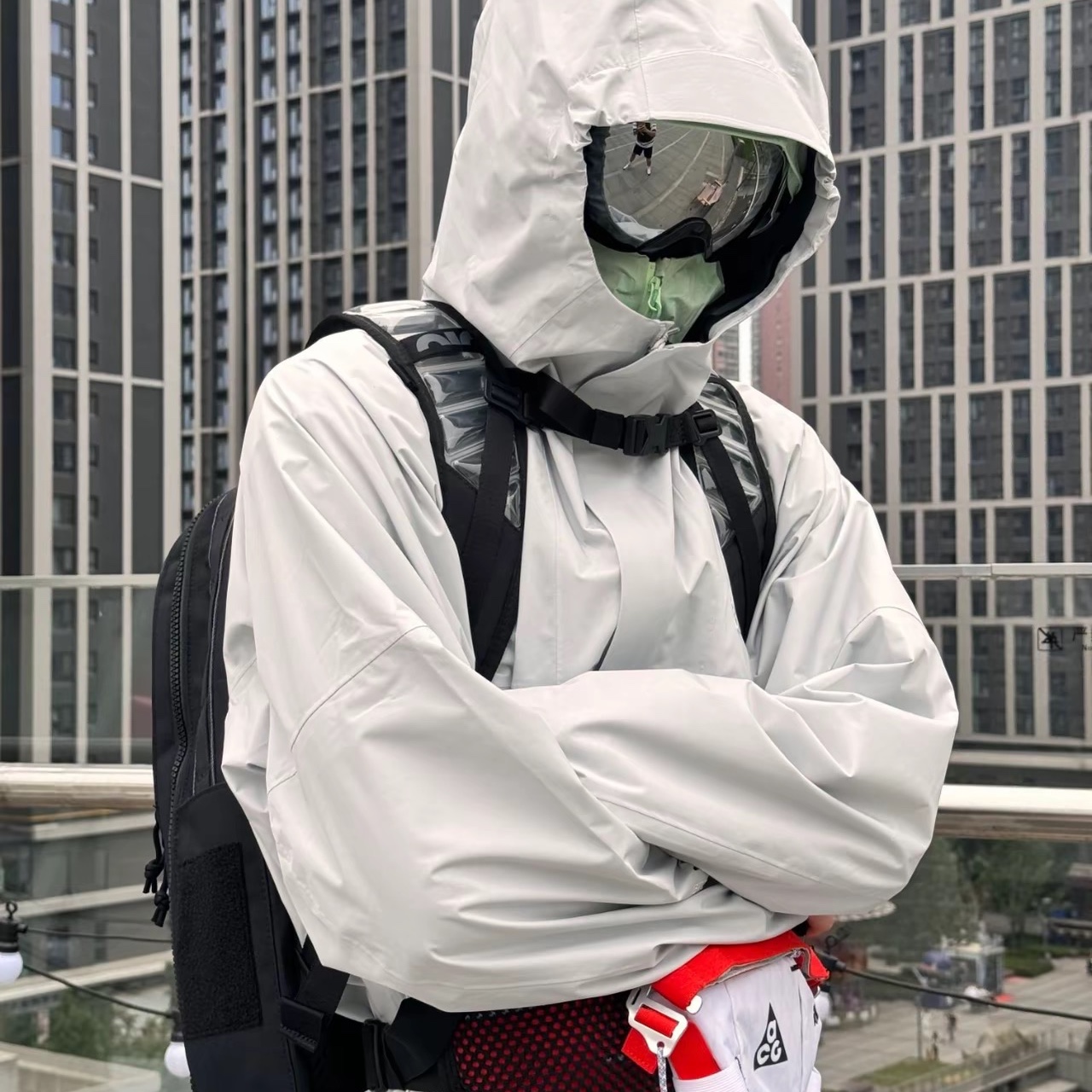 Nike ACG Storm-Fit ADV Cascade Rains Full Zip Jacket Photon Dust - Asia 착용 스타일