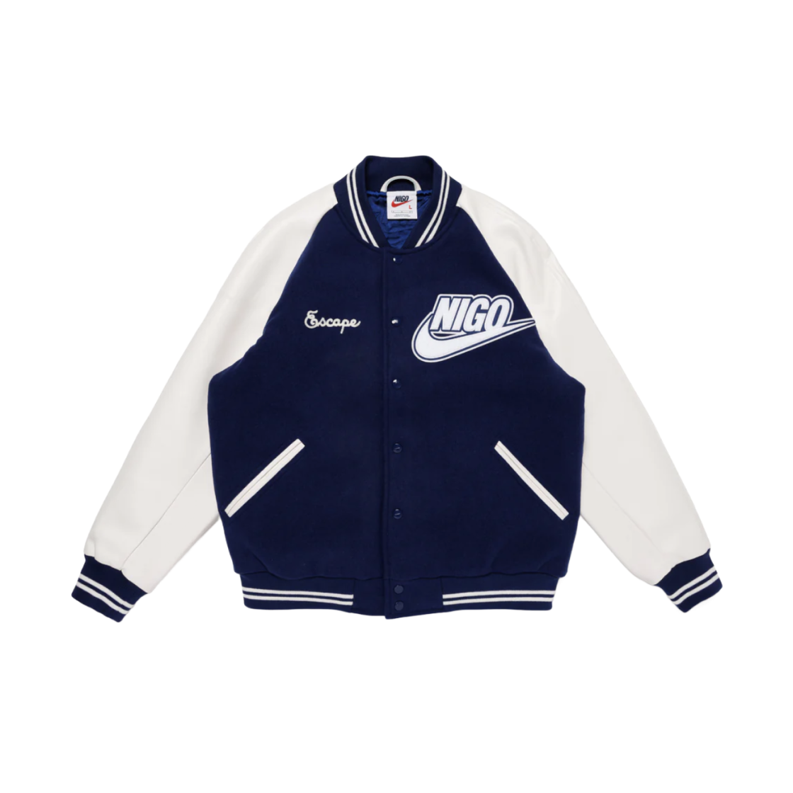 Nike x Nigo Varsity Jacket Blue Void (FV5670-492) 상세 이미지 1