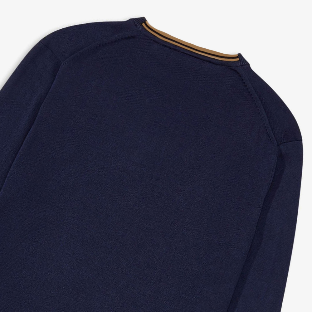 프레드페리 클래식 크루넥 메리노울 니트 네이비(Fred Perry Classic Crew Neck Knit Navy) - 4