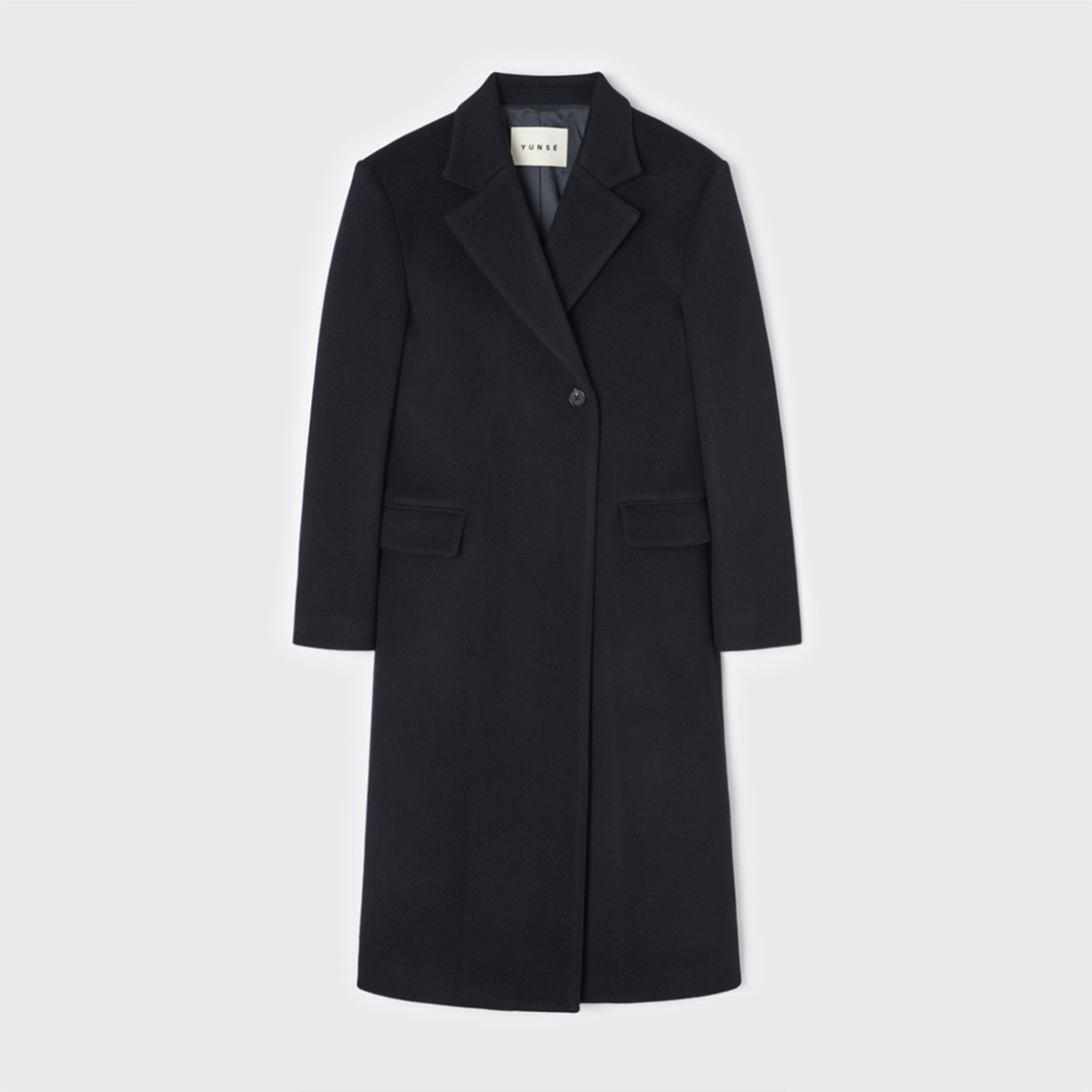 Yunse Tanya Half Double Coat Dark Navy 상세 이미지 1