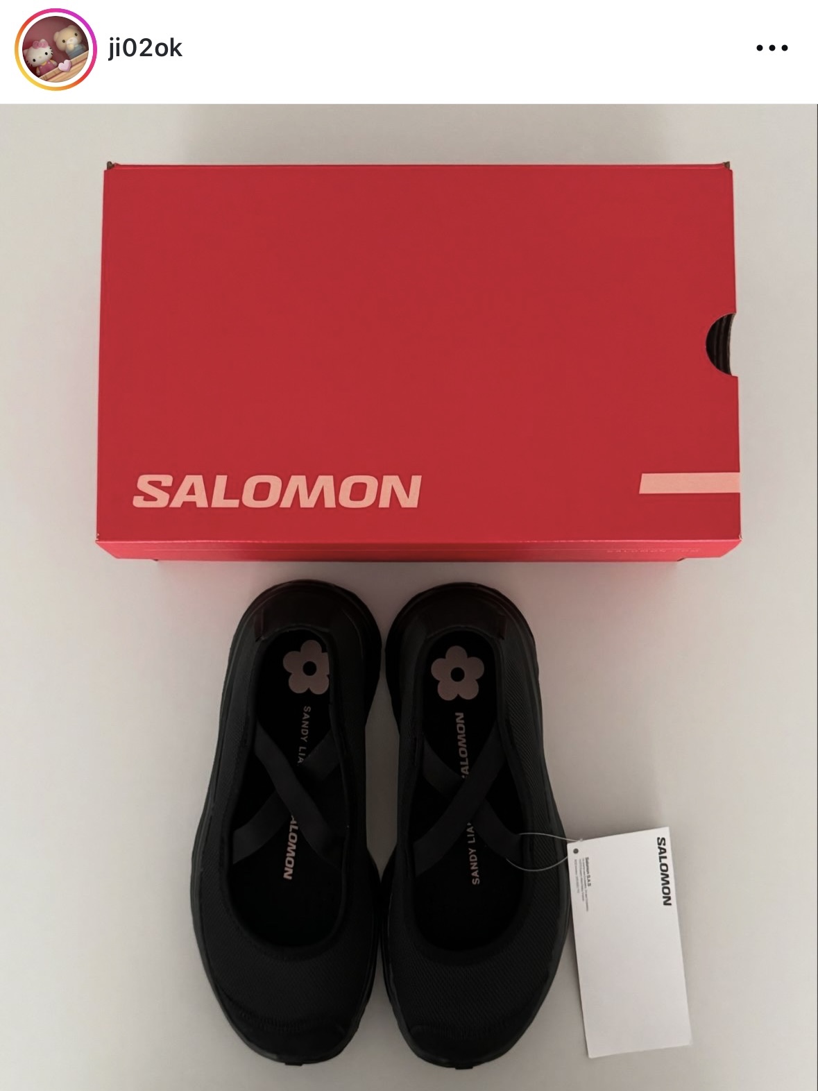 Salomon x Sandy Liang RX Marie Jeanne Black 착용 스타일