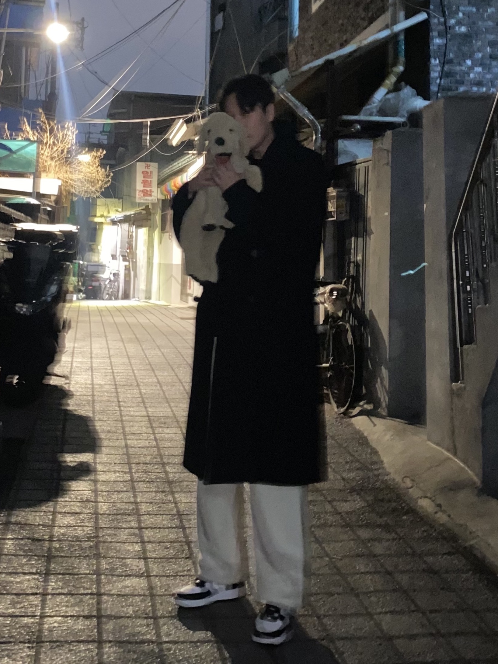 Nike Air Force 1 '07 Black White 착용 스타일 - 1