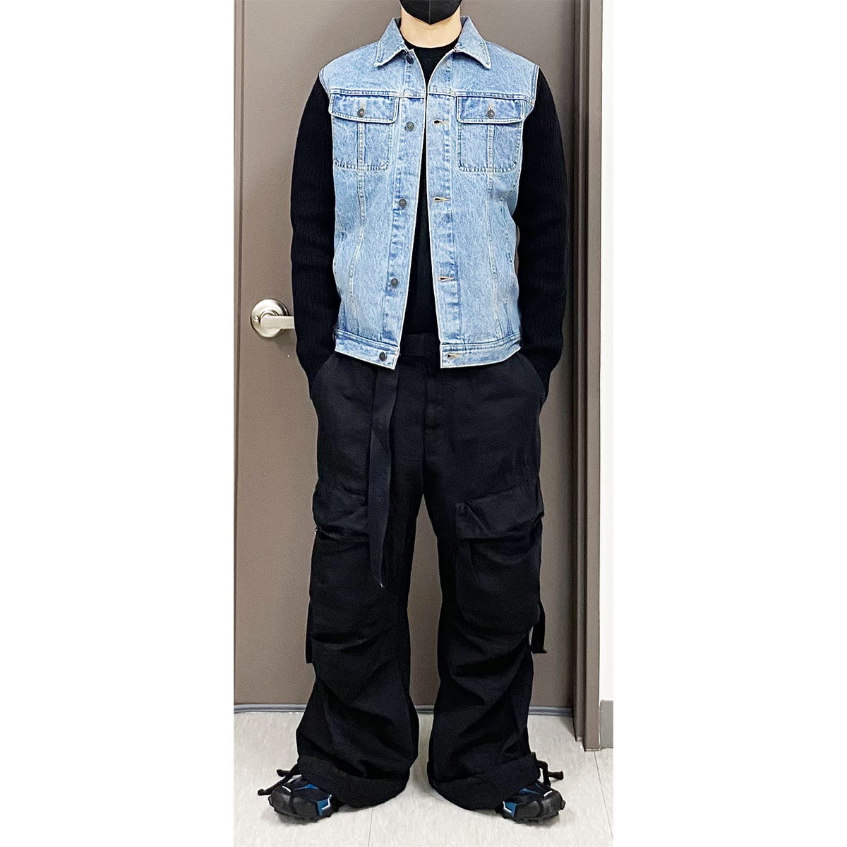 Diesel K-Bridge Jacket Black Blue 착용 스타일