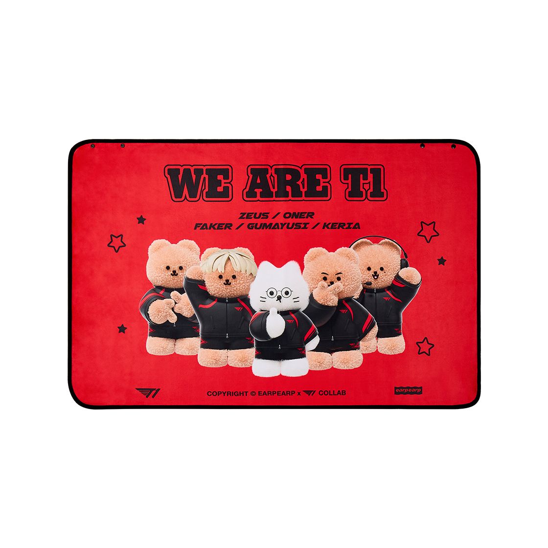 earpearp x T1 We are T1 Red Blanket 상세 이미지 1