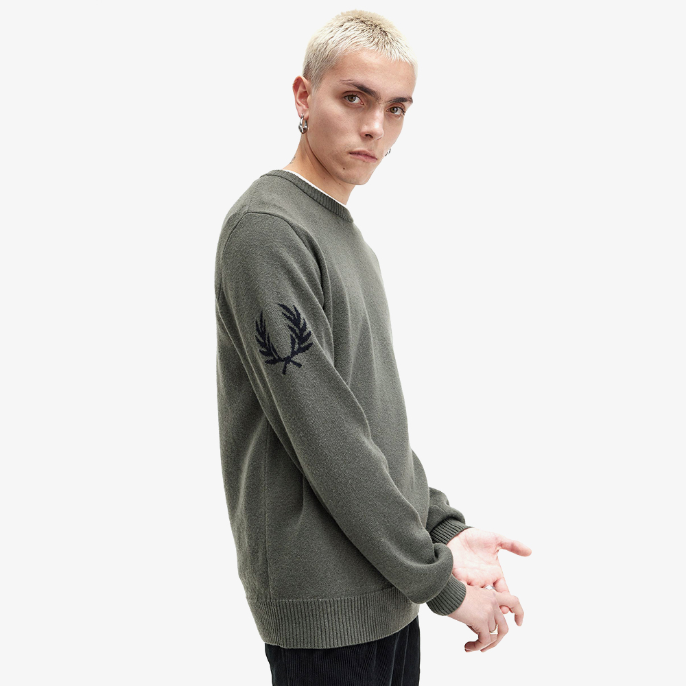 프레드페리 로렐 리스 니트 필드그린(Fred Perry Laurel Wreath Knit Field Green) - 4