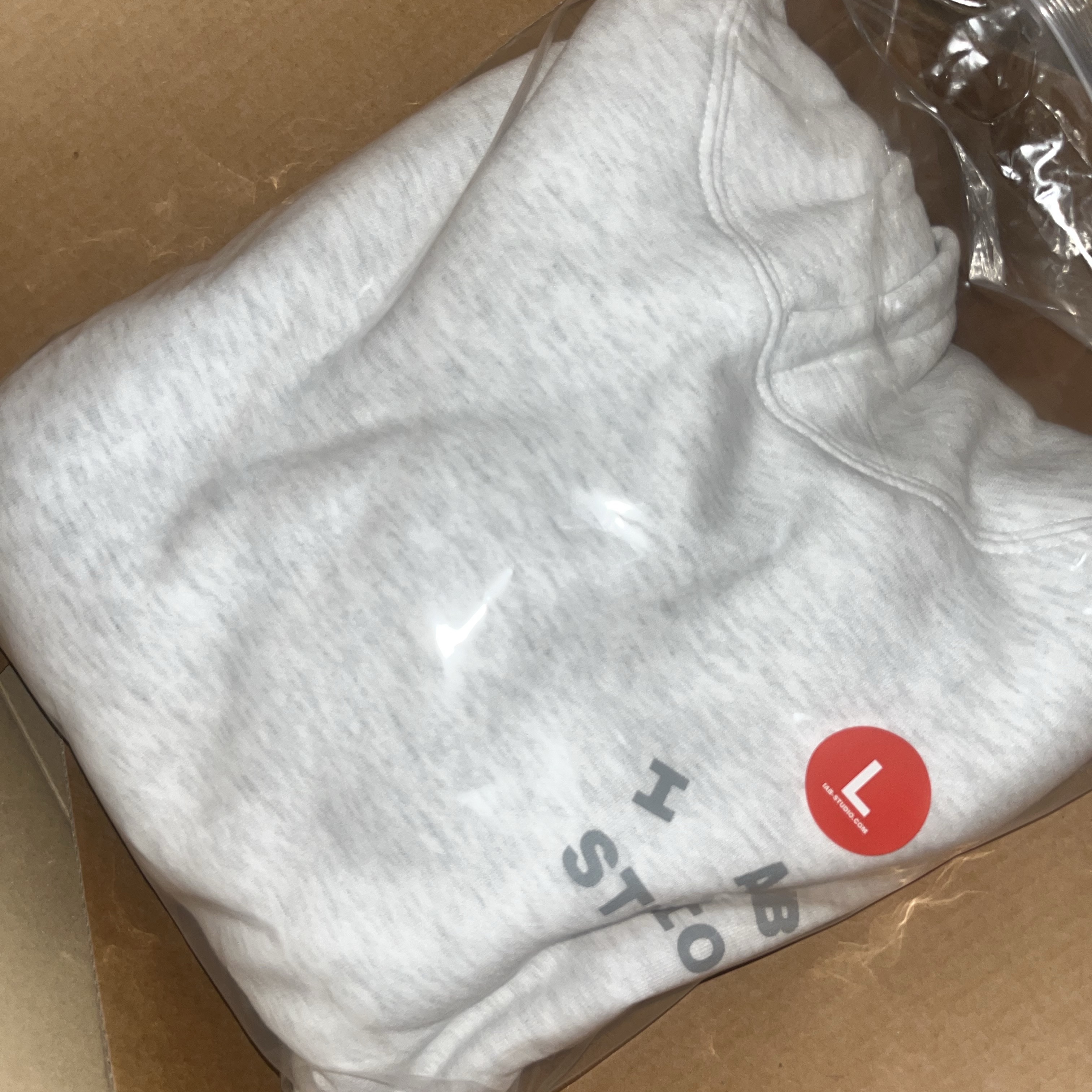 IAB Studio Hoodie Light Gray 착용 스타일