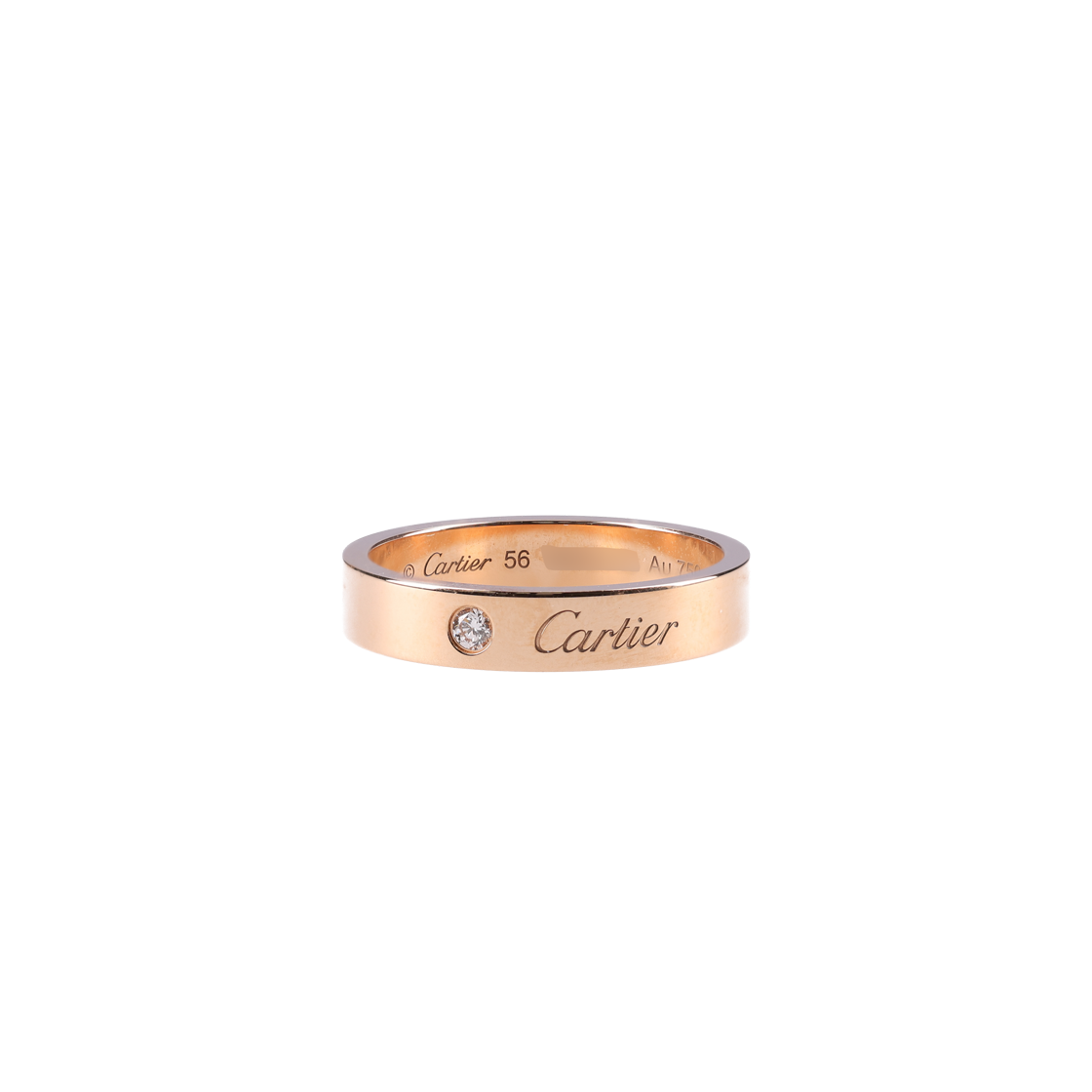 Cartier C de Wedding Ring Rose Gold Size 56 상세 이미지 1