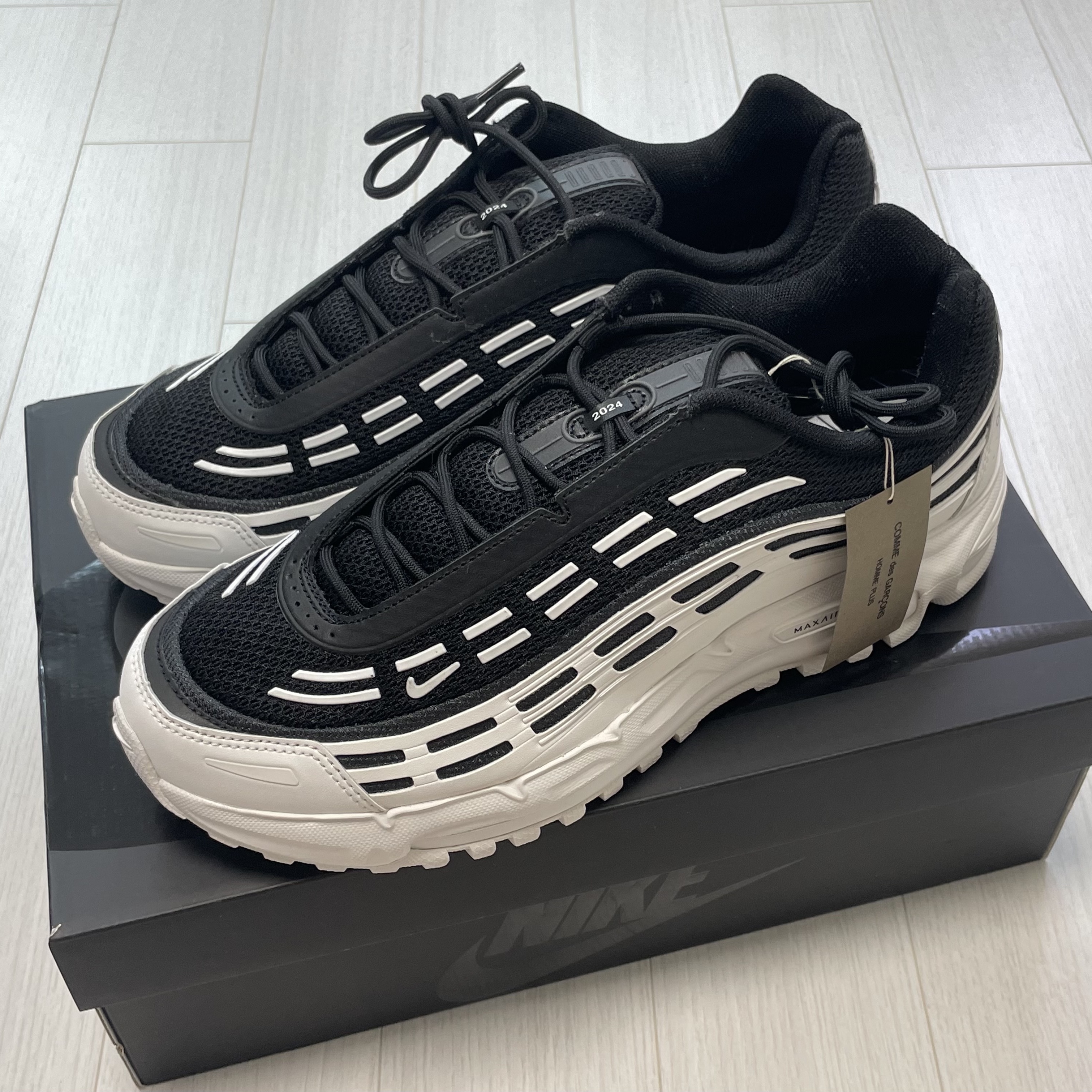 Nike x Comme des Garcons Homme Plus Air Max TL 2.5 Black White 착용 스타일 - 1