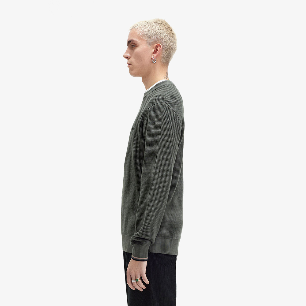 프레드페리 와플 스티치 니트 필드그린(Fred Perry Waffle Stitch Knit Field Green) - 3