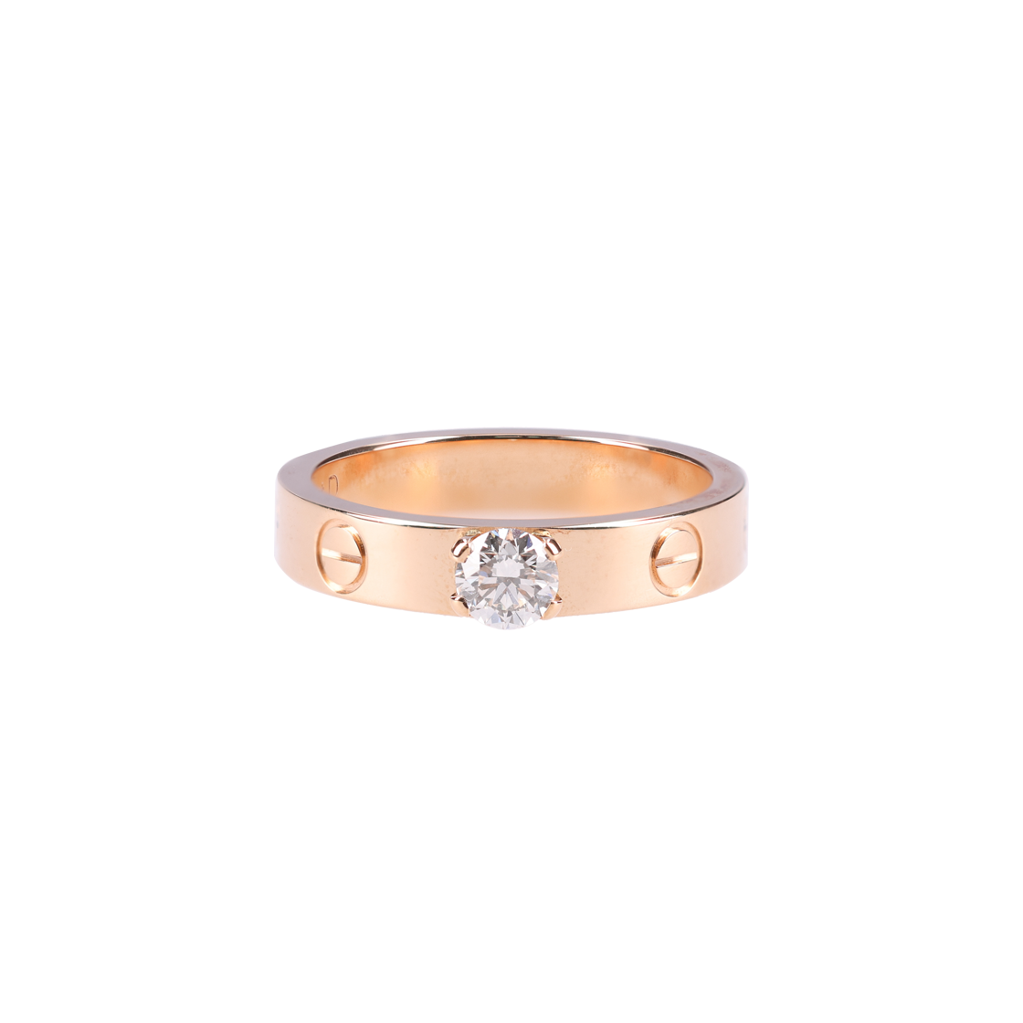 Cartier Love Solitaire Wedding Ring Pink Gold 상세 이미지 1