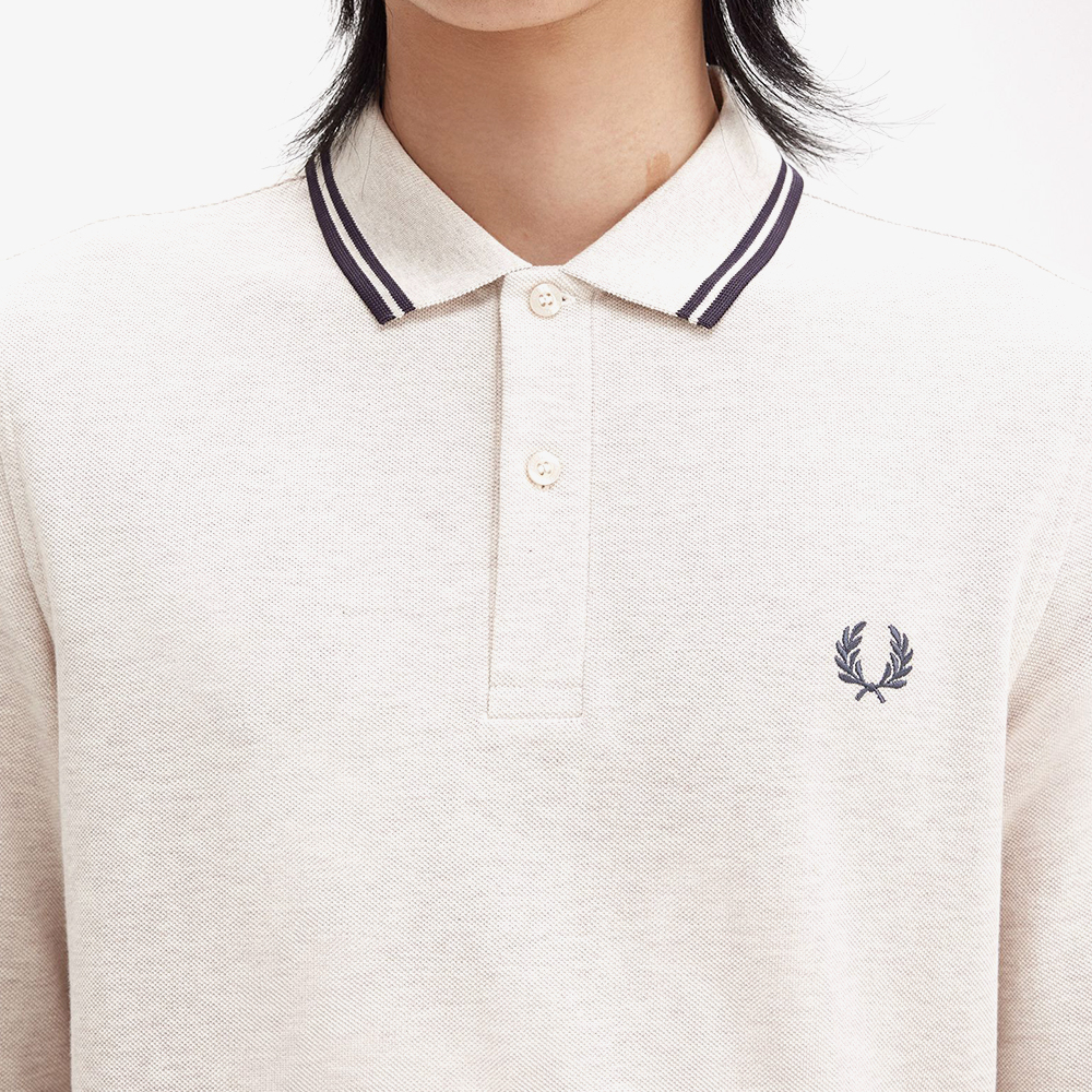 프레드페리 롱 슬리브 트윈 팁 프레드페리 셔츠 포리지말(Fred Perry Long Sleeve Twin Tipped Fred Perry Shirt Porridge Marl) - 4