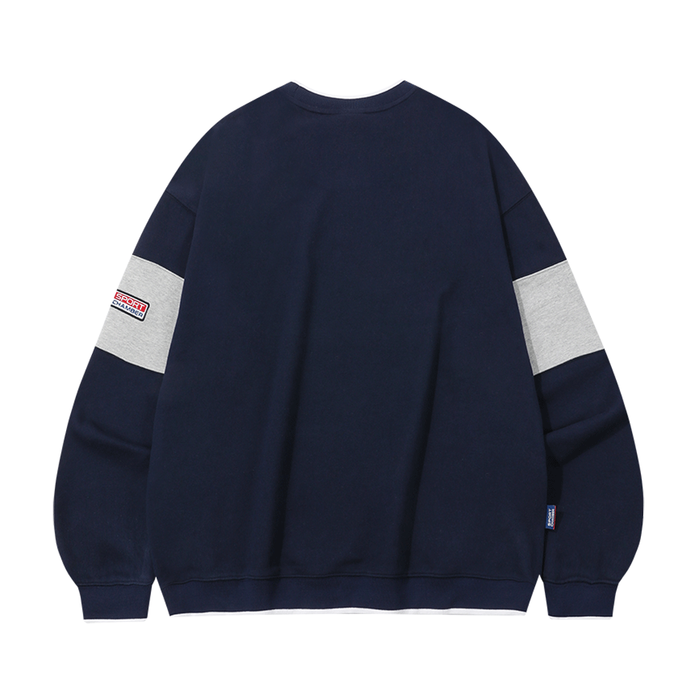 Sport Chamber SC Block Sweatshirt Navy 상세 이미지 2