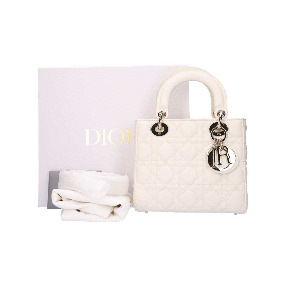 Dior Lady Bag Small Caviar White 상세 이미지 5