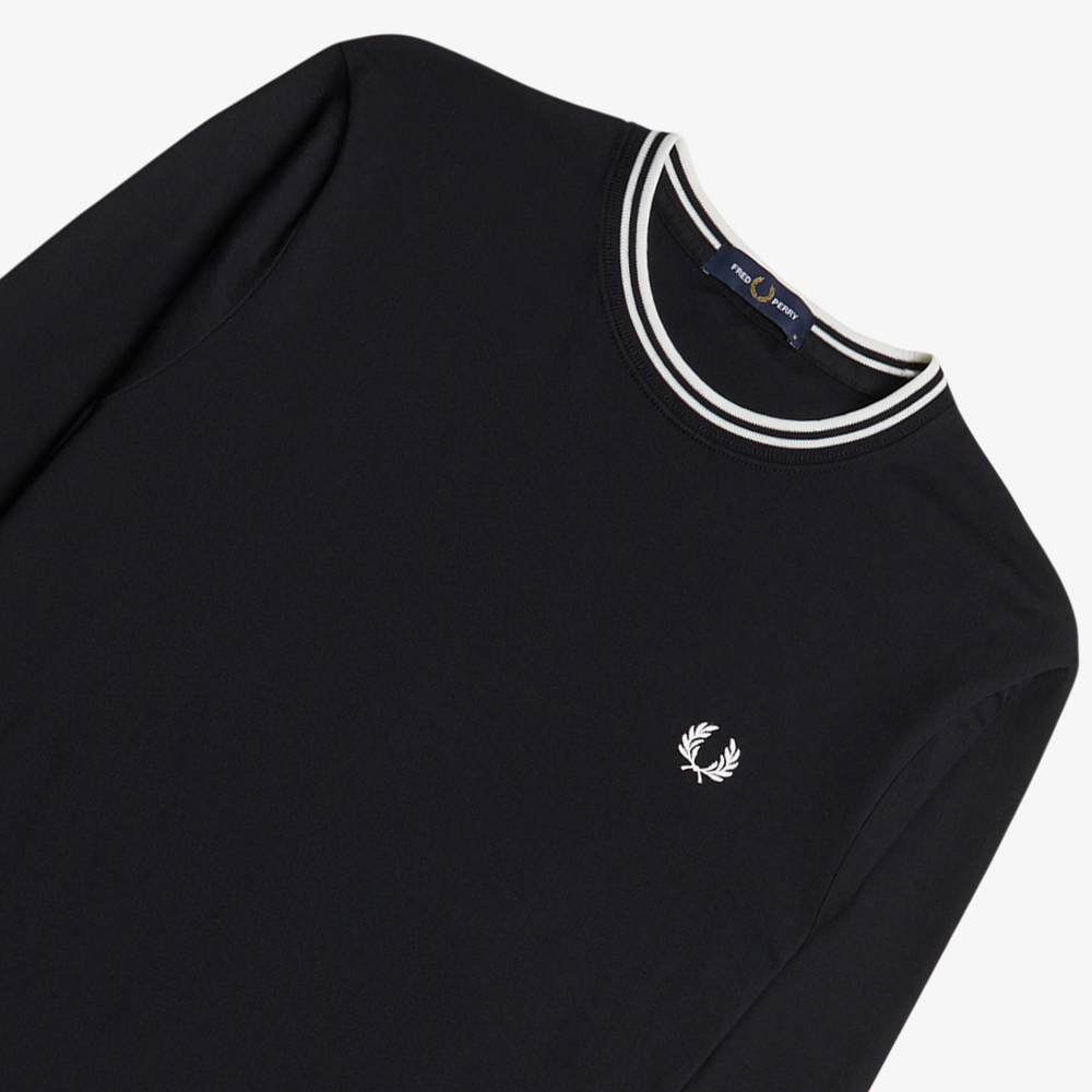 프레드페리 롱 슬리브 트윈 팁 티셔츠 블랙(Fred Perry Long Sleeve Twin Tipped T-Shirt Black) - 3
