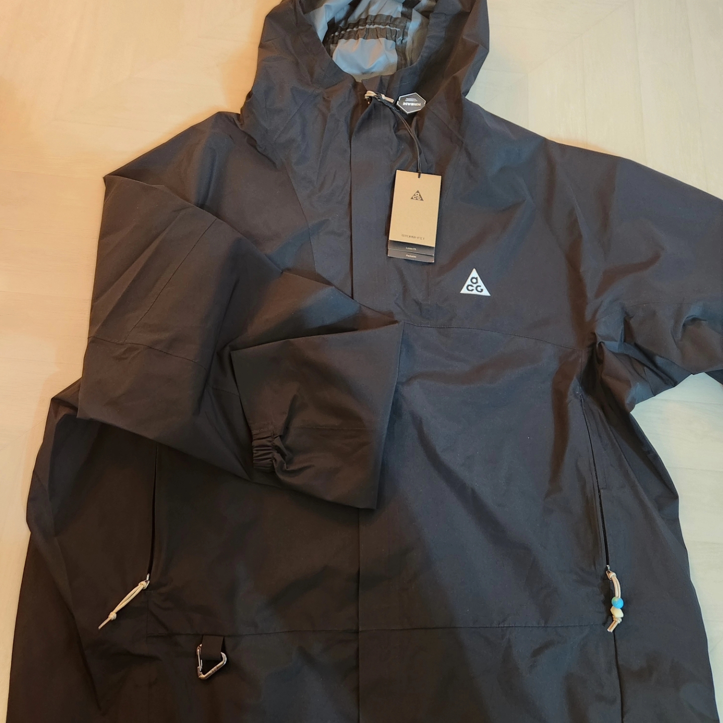 Nike ACG Storm-Fit ADV Cascade Rains Full Zip Jacket Black - Asia 착용 스타일