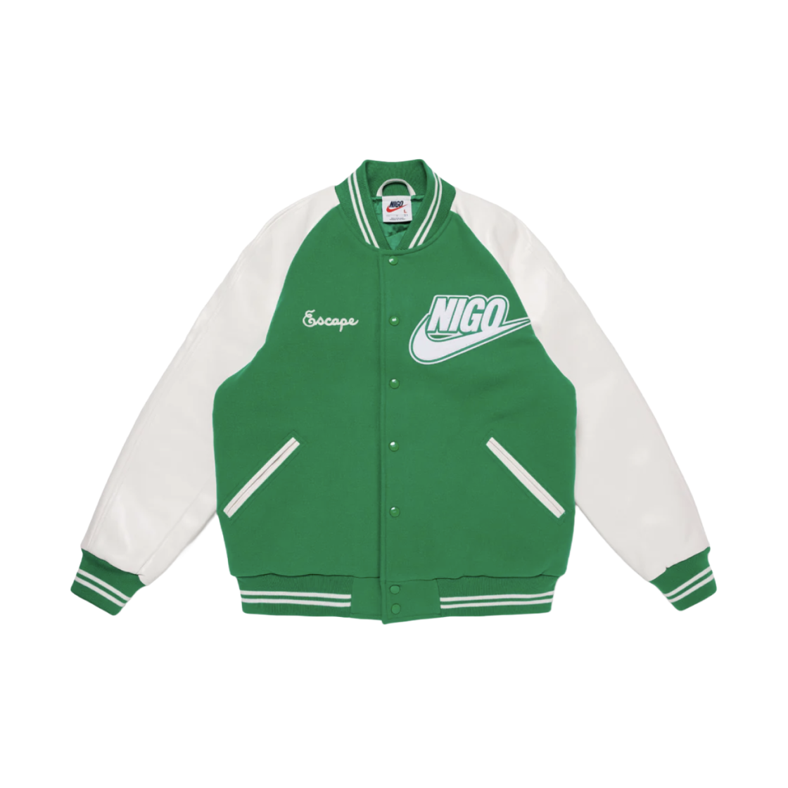 Nike x Nigo Varsity Jacket Green 상세 이미지 1