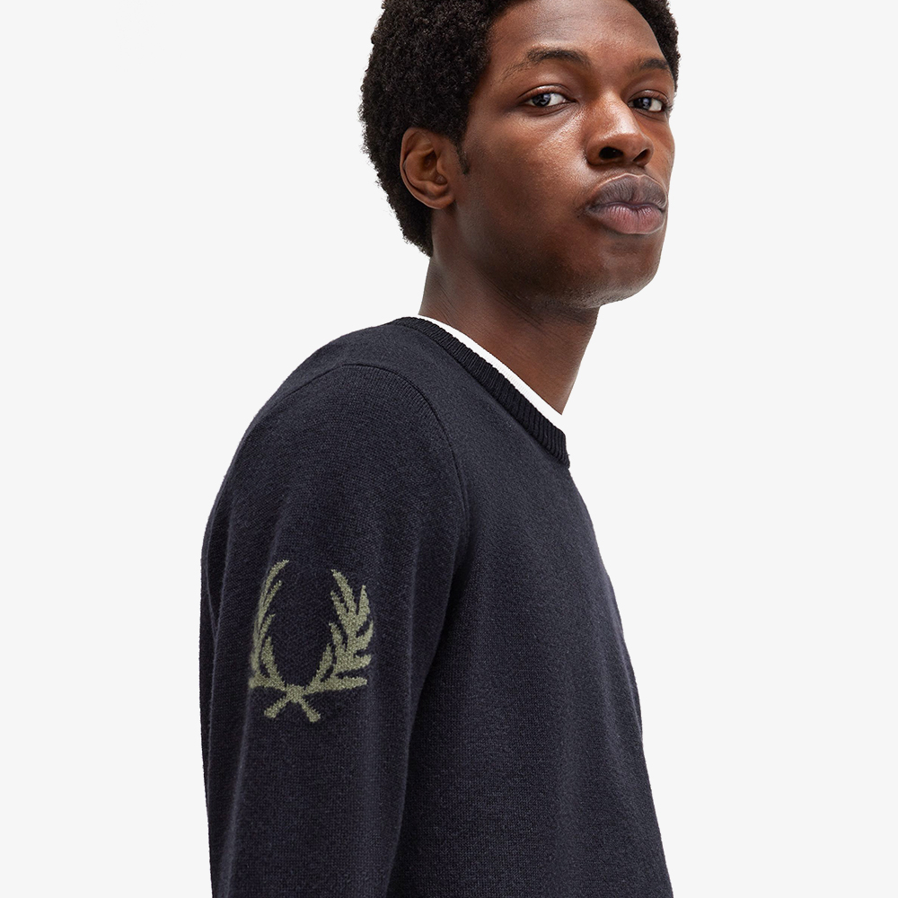 프레드페리 로렐 리스 니트 블랙(Fred Perry Laurel Wreath Knit Black) - 4