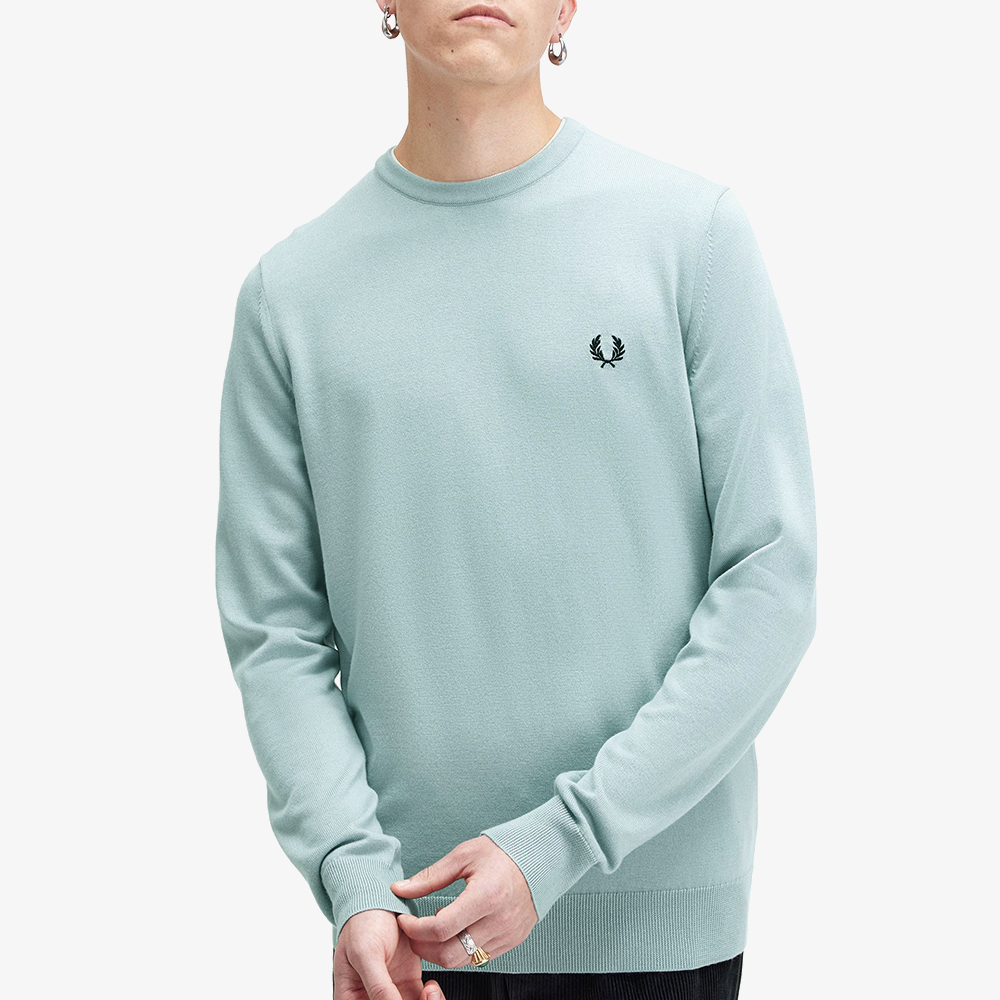 프레드페리 클래식 크루넥 메리노울 니트 실버블루(Fred Perry Classic Crew Neck Knit Silver Blue) - 4