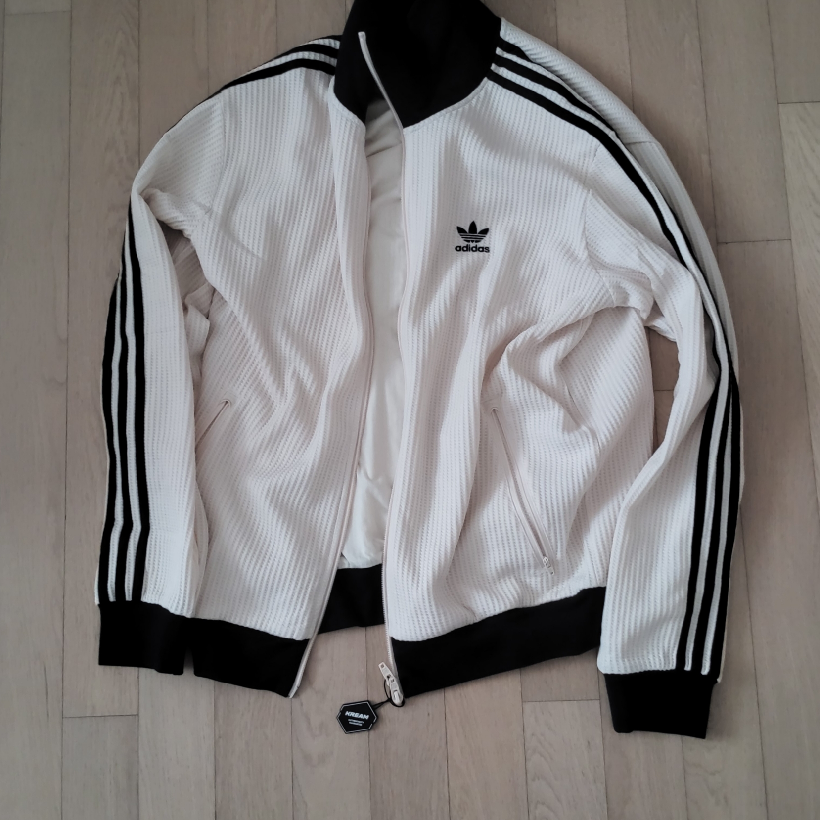 Adidas Waffle Beckenbauer Track Top Wonder White - KR Sizing 착용 스타일
