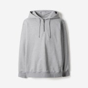 Series Over Fit Melange Grey Half-Zip Hoodie Gray