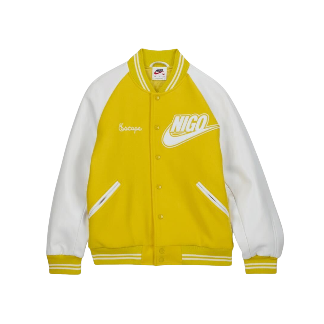 Nike x Nigo Varsity Jacket Speed Yellow (FV5670-735) 상세 이미지 1