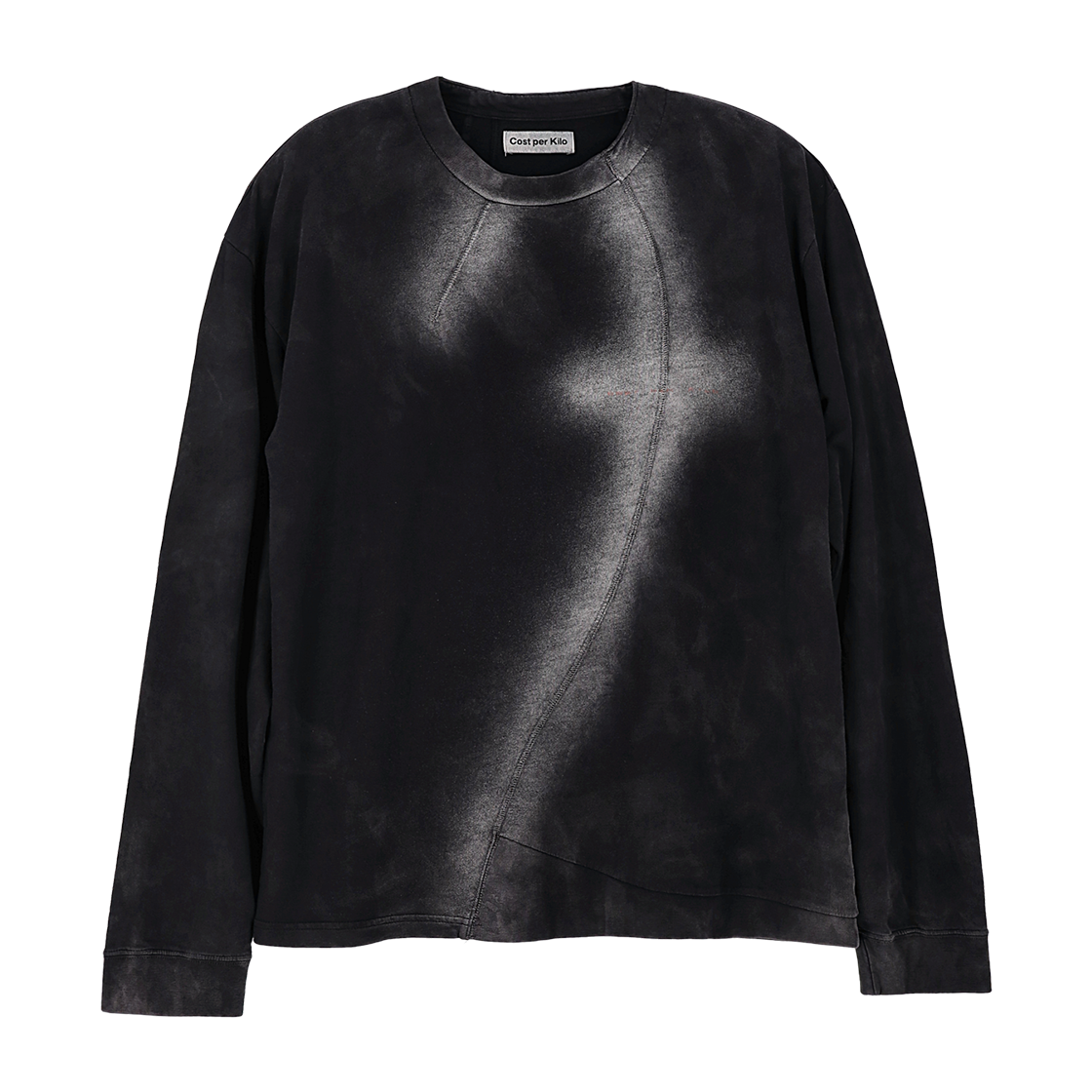 Cost Per Kilo Asymmetry Crewneck Black 상세 이미지 2