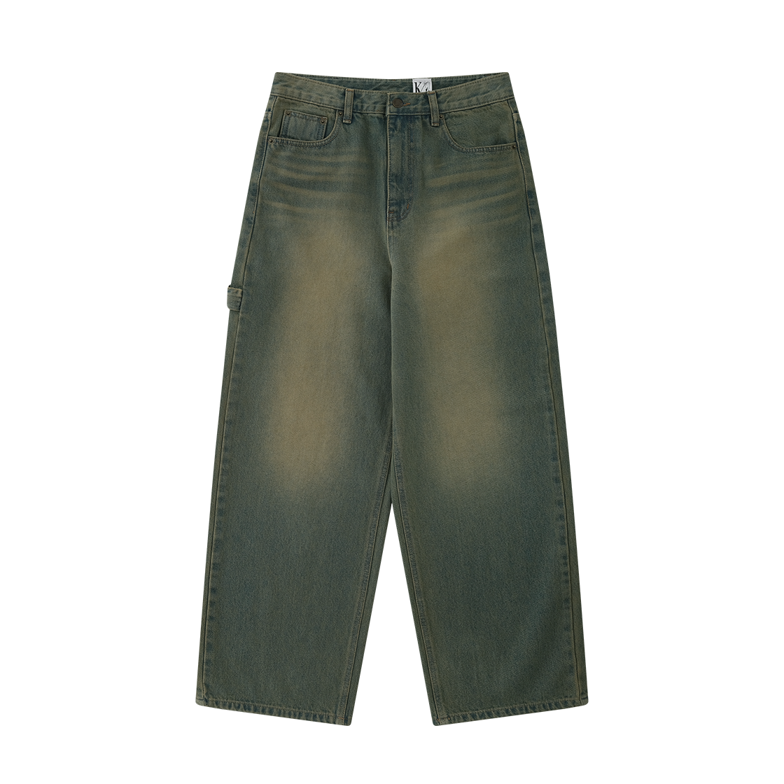 카시코 엠브로이드 워싱 데님 팬츠 블루 | Kashiko | KREAM