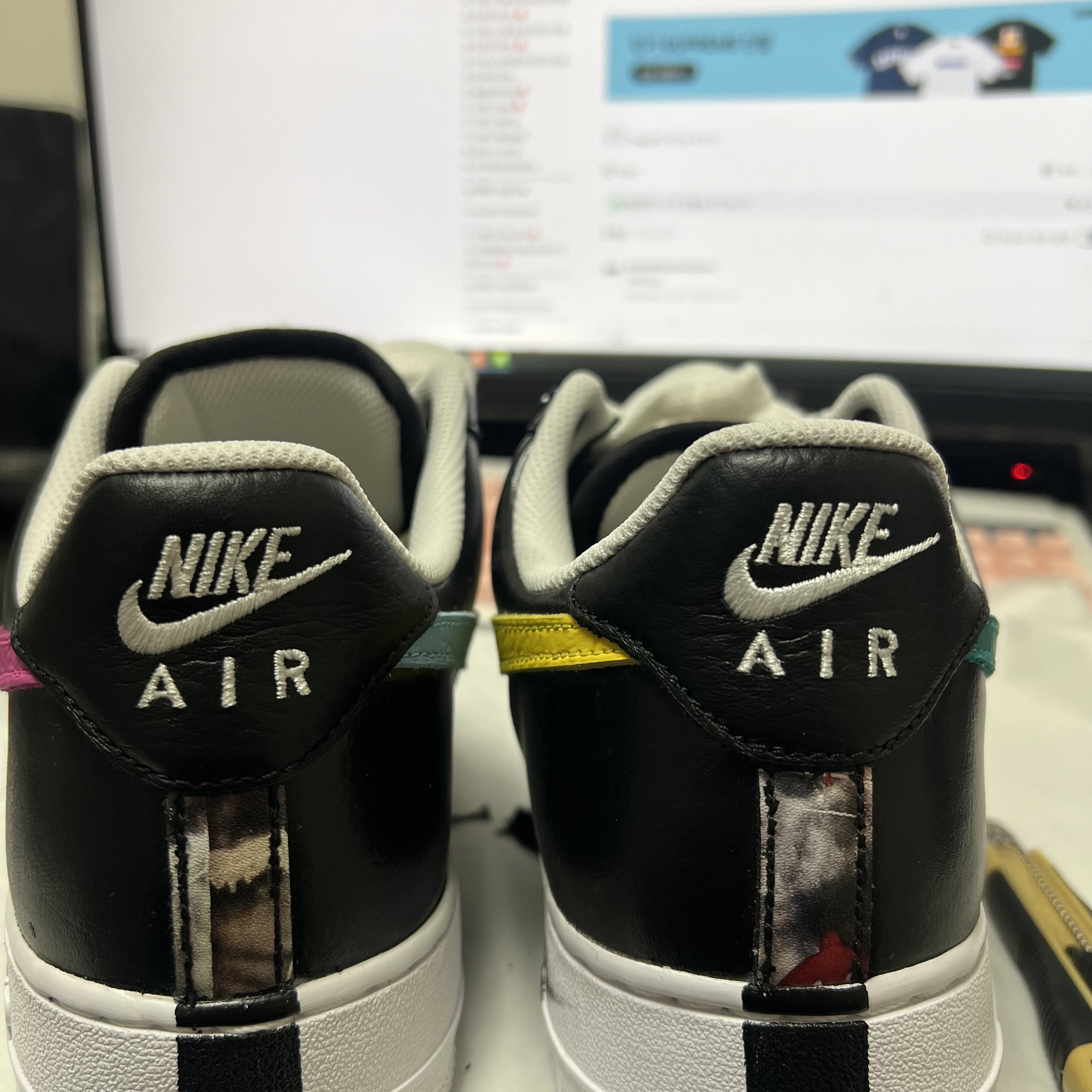Nike x Peaceminusone Air Force 1 Low Para-Noise 3.0 Black and Multicolor 착용 스타일 - 2