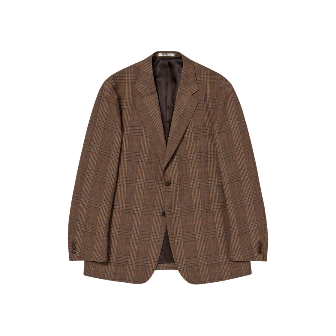 Auralee Bluefaced Wool Check Jacket Brown Check 상세 이미지 1