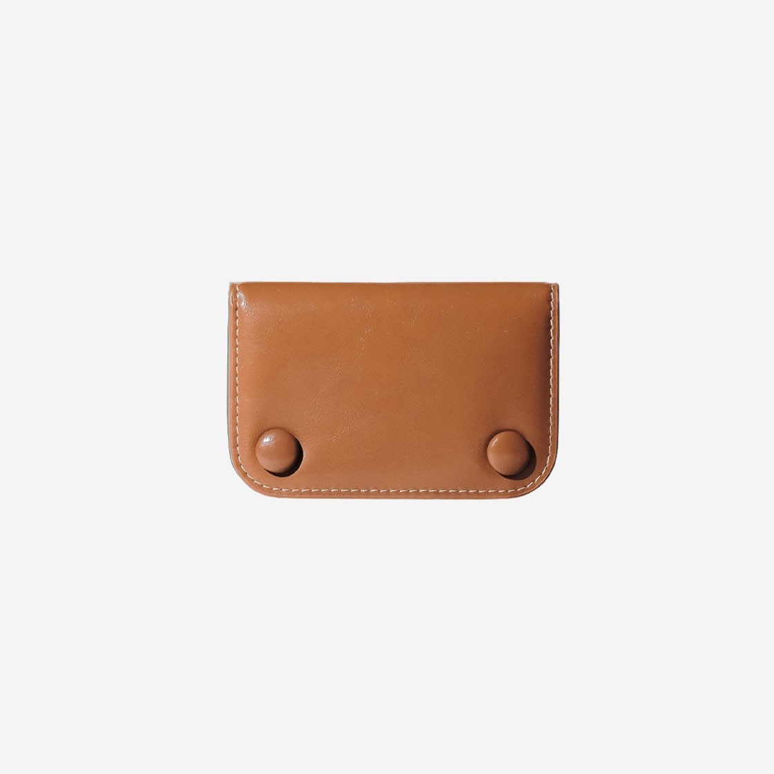 Le Masque Dot Compact Card Wallets Cognac Wood 상세 이미지 1