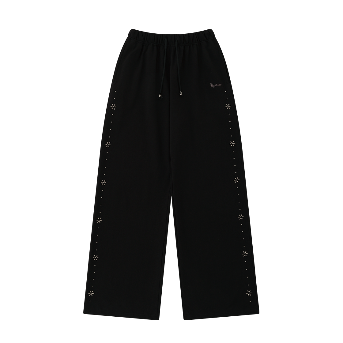 24FW15BKOS Kashiko Comfy : Monk Trousers Black