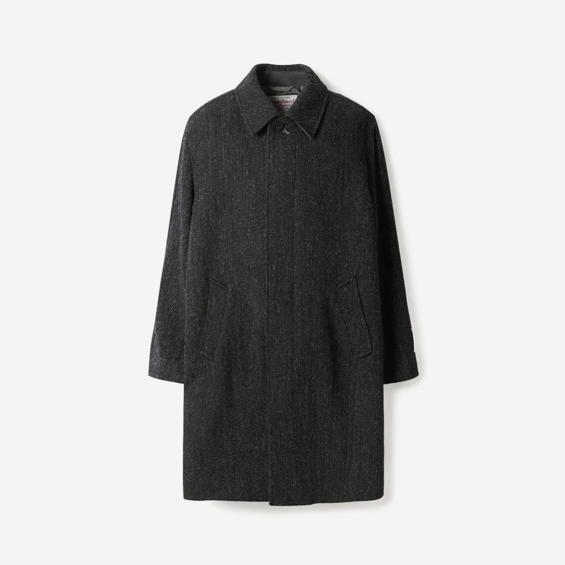 Series Harris Tweed Balmacaan Coat Charcoal 상세 이미지 1