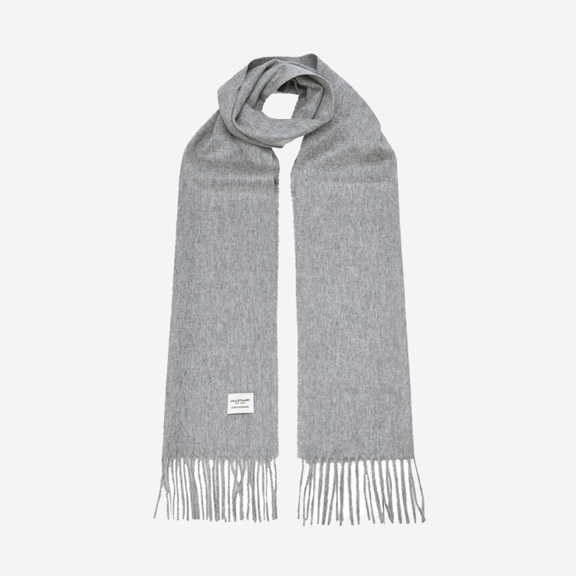 Jillstuart Men's Acc Logo Patch Cashmere Muffler Grey 상세 이미지 1