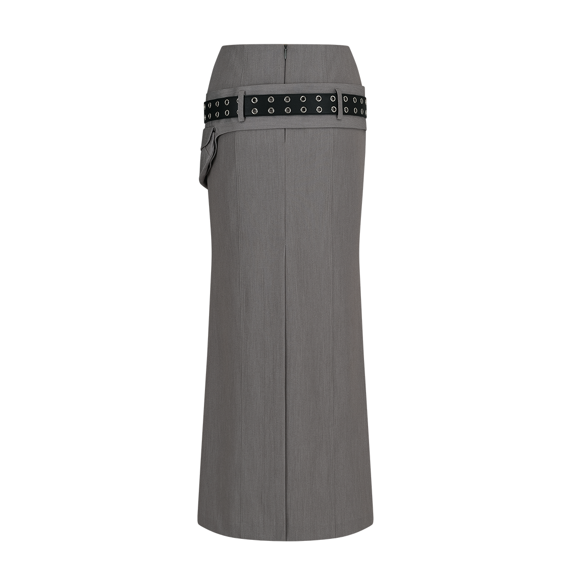 Kashiko Pocket Belt Long Skirt Gray 상세 이미지 2