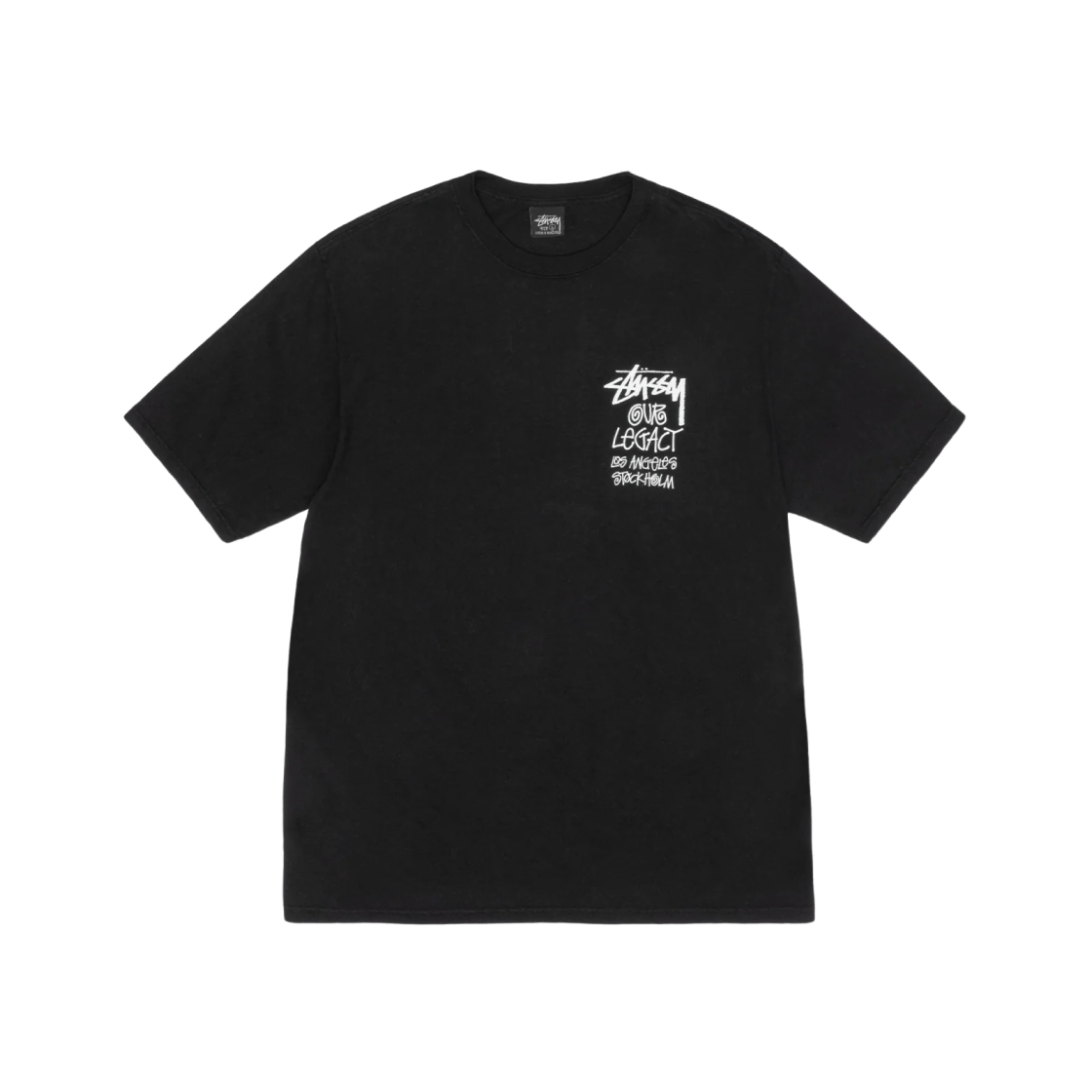 Stussy x Our Legacy Work Shop 8 Ball Pigment Dyed Yin Yang T-Shirt Black 상세 이미지 2