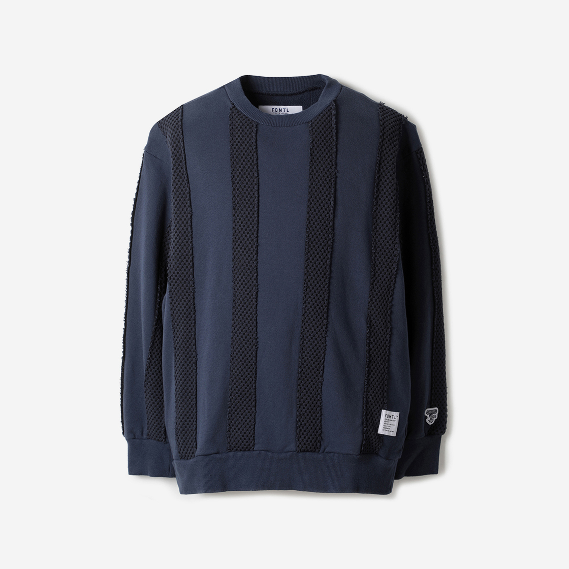 시리즈 펀더멘탈 오비 스트라이프 스웻셔츠 인디고(Series Fdmtl Obi Stripe Sweatshirt Indigo)