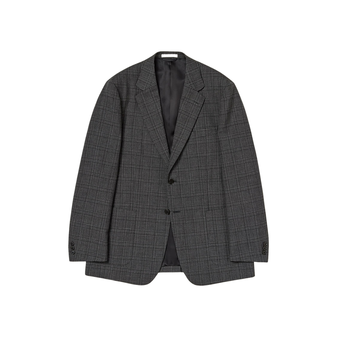 Auralee Bluefaced Wool Check Jacket Charcoal Check 상세 이미지 1