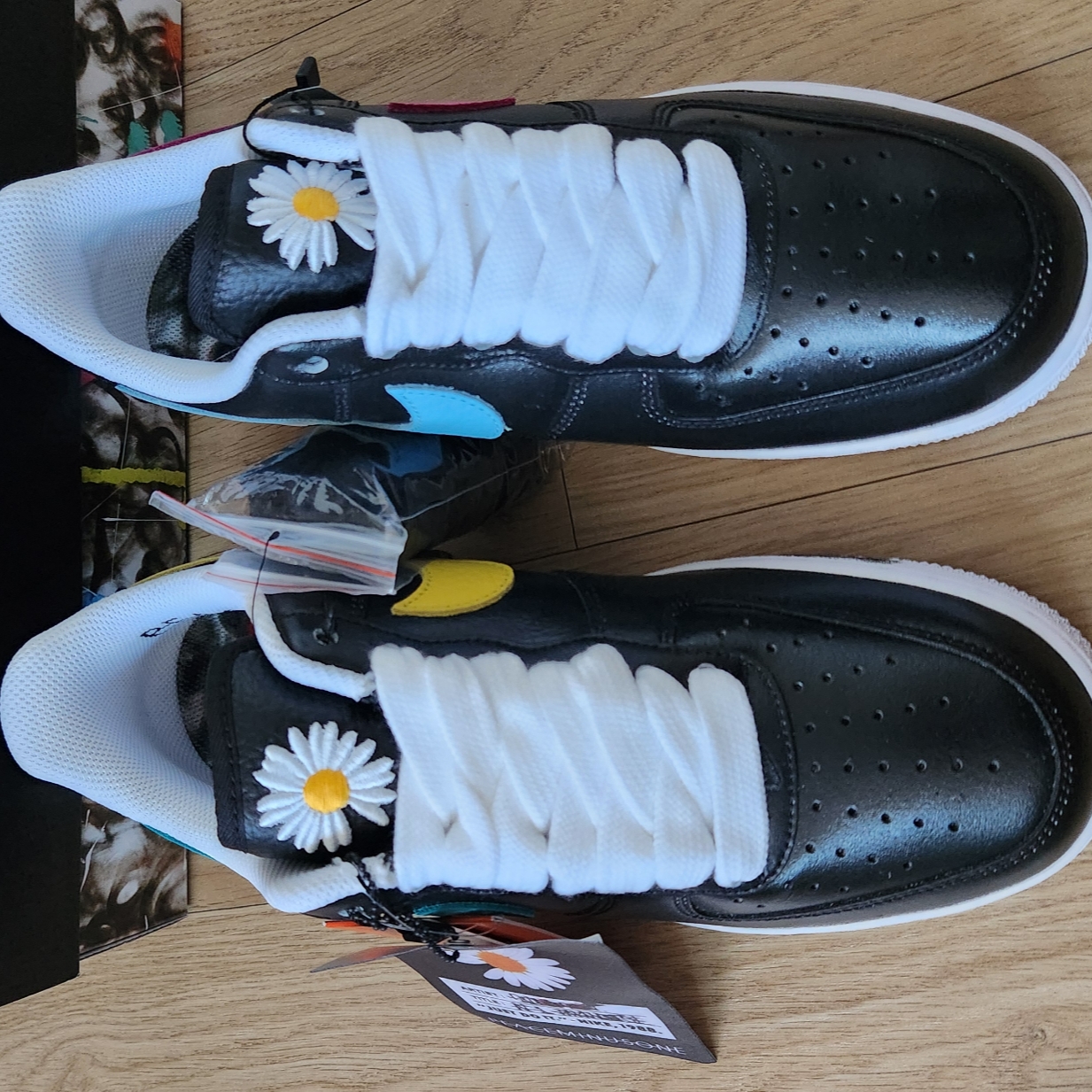 Nike x Peaceminusone Air Force 1 Low Para-Noise 3.0 Black and Multicolor 착용 스타일 - 2