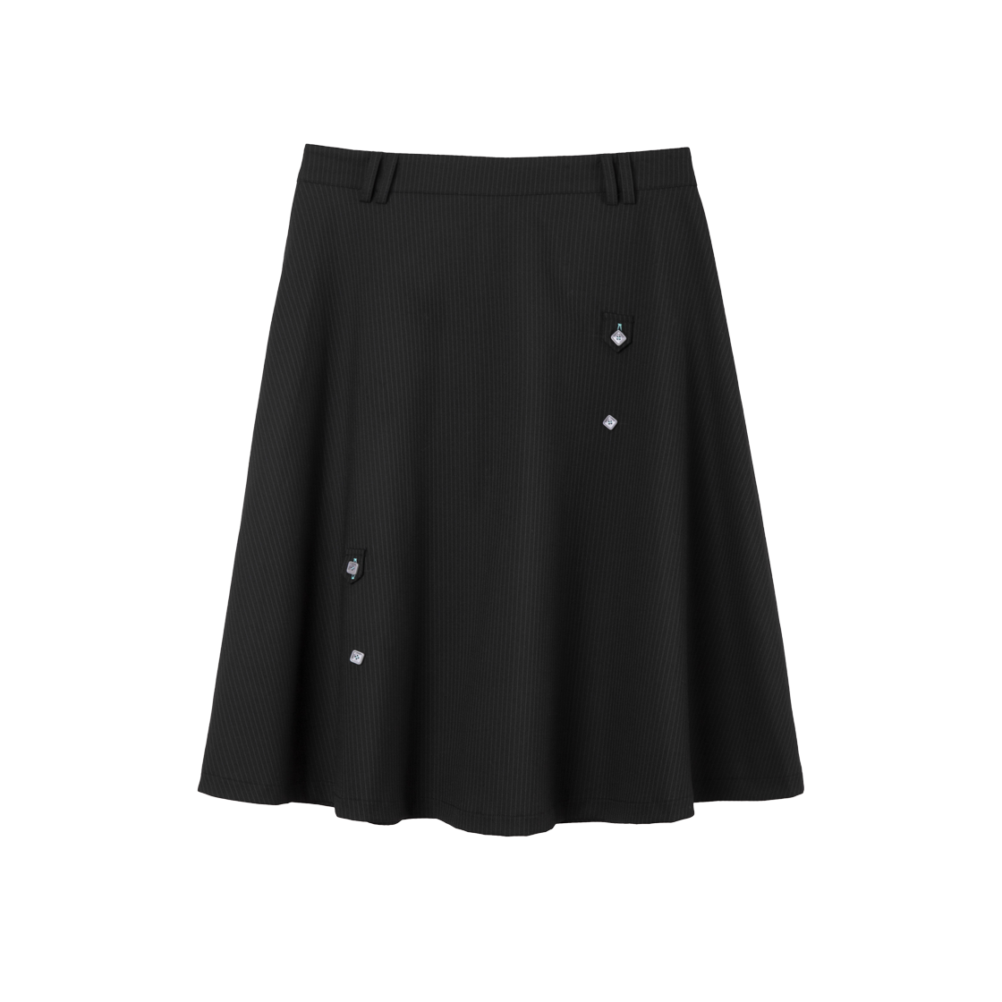 Heretic Button Flared Skirt Black 상세 이미지 2