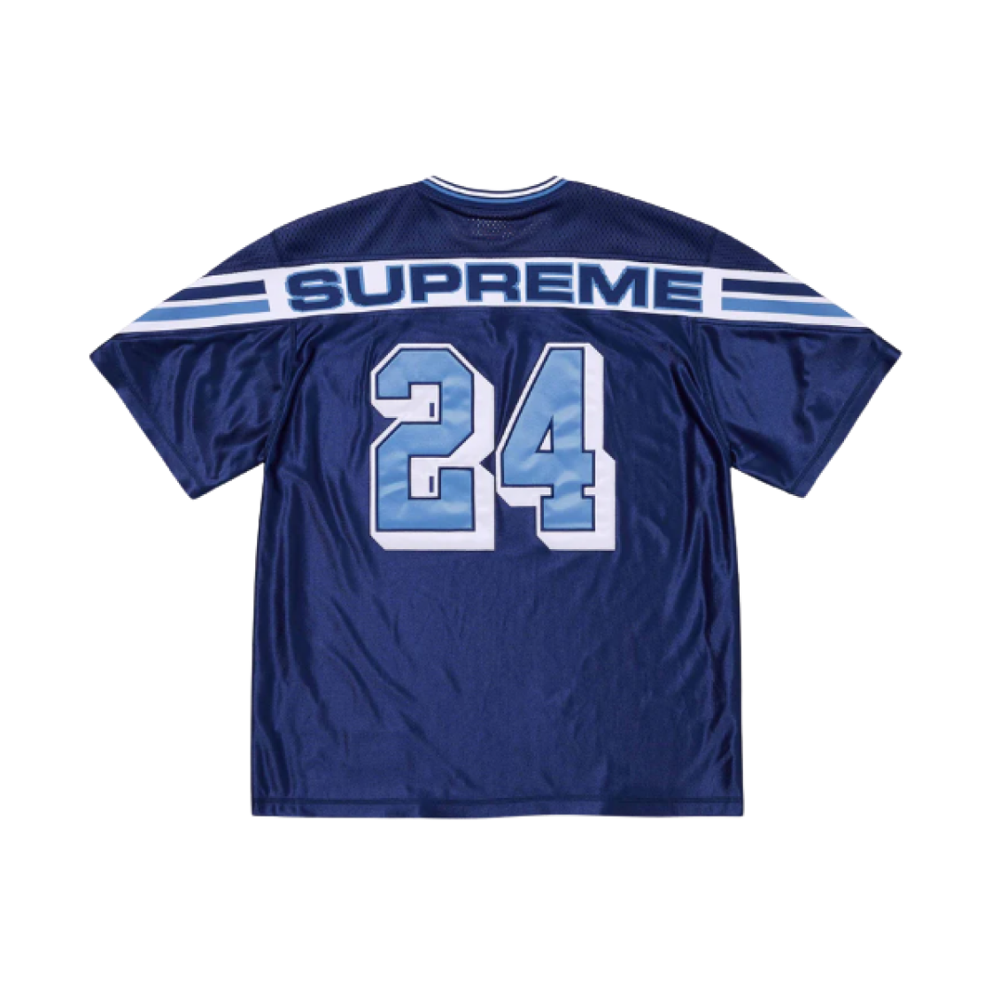 Supreme Jacquard Rib Football Jersey Navy - 24FW 상세 이미지 1