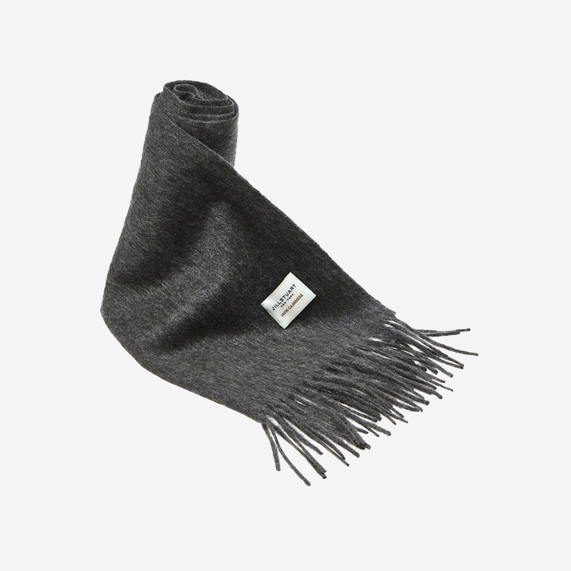 Jillstuart Men's Acc Logo Patch Cashmere Muffler Dark Grey 상세 이미지 2